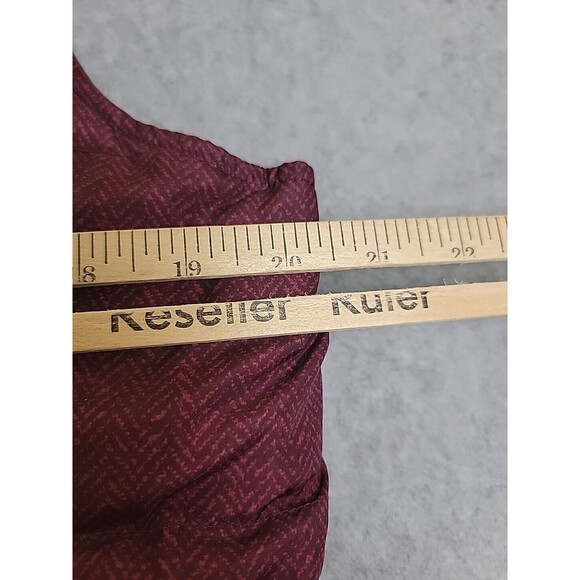 Lands End Puffer Vest Womens M Purple Feather Down Snaps Pockets Outdoor Hiking - Picture 9 of 12